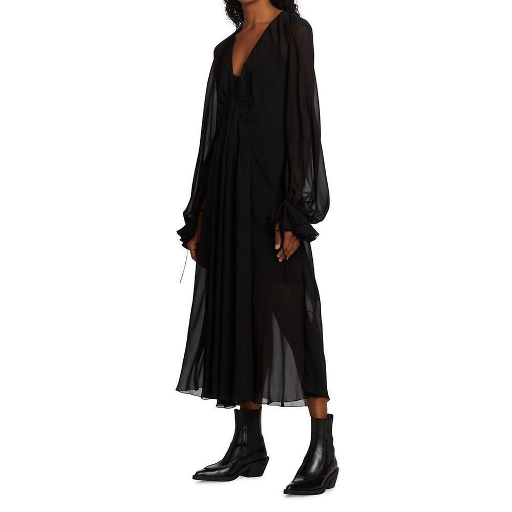 KHAITE The Rami Dress In black - Picture 3 of 11